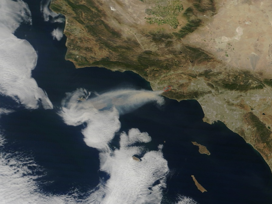View from Space: Animation of California's Springs Wildfire